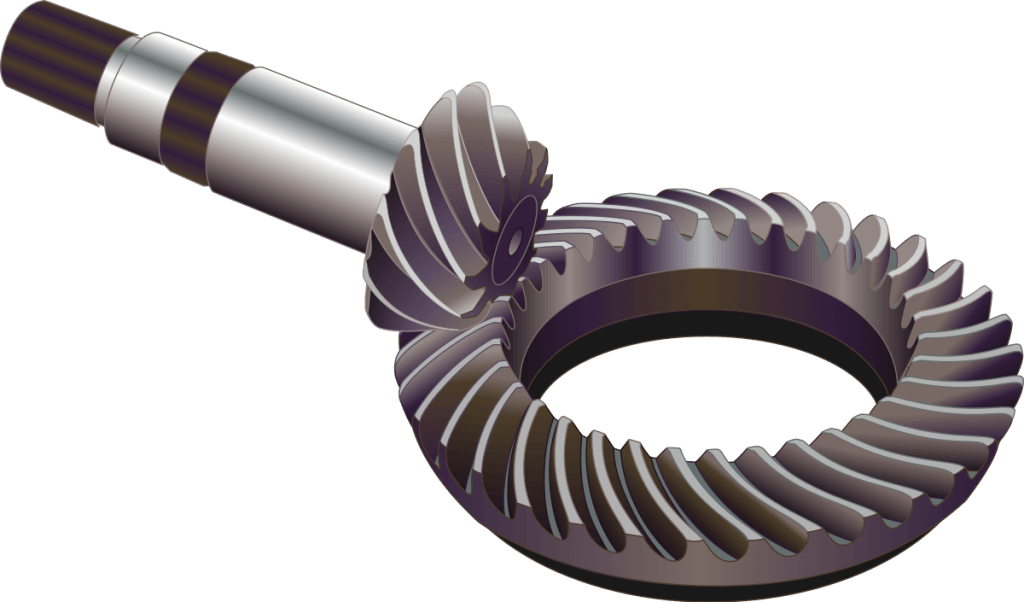 A reduction gear is just a larger gear connected to a smaller gear.