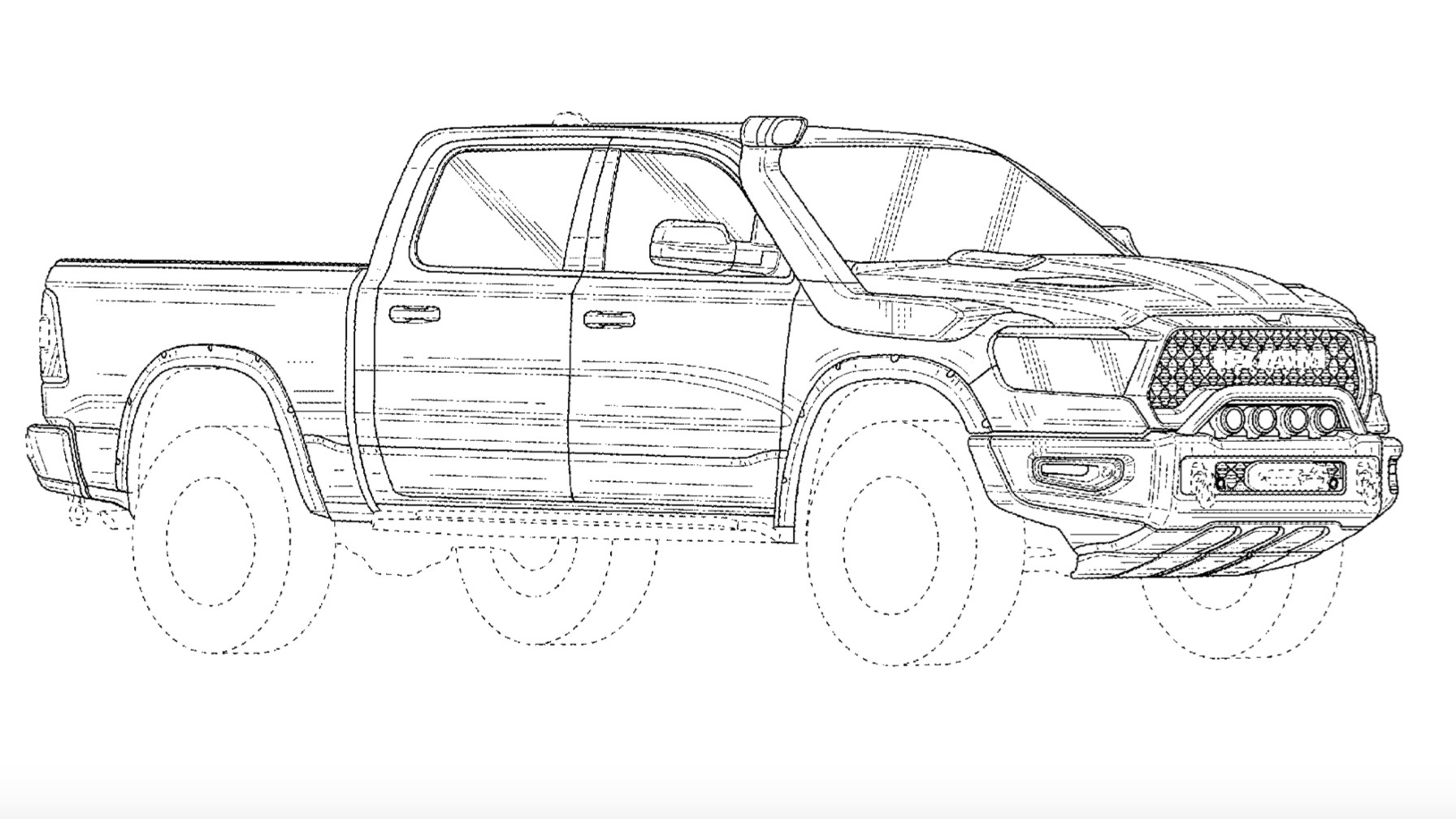 1650389220 Ram 1500 Rebel OTG concept gets patented previews lifted truck