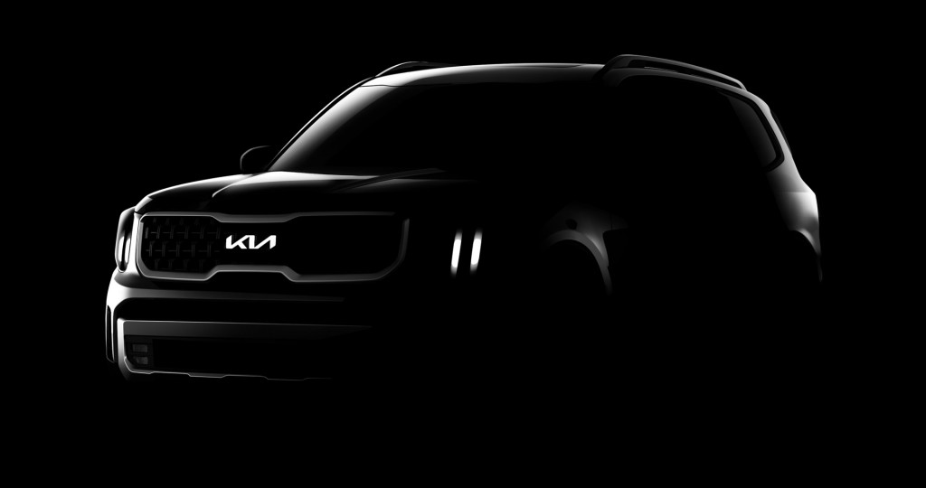 Teaser for 2023 Kia Telluride debuting on April 13, 2022