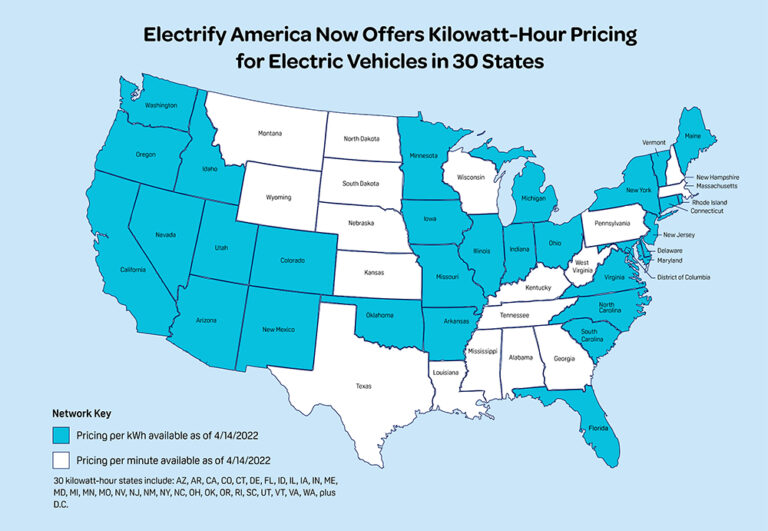 Charged EVs Electrify America now offers kWh pricing for