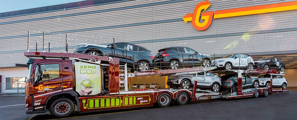 Charged EVs Swiss transport firm deploys all electric car transporter