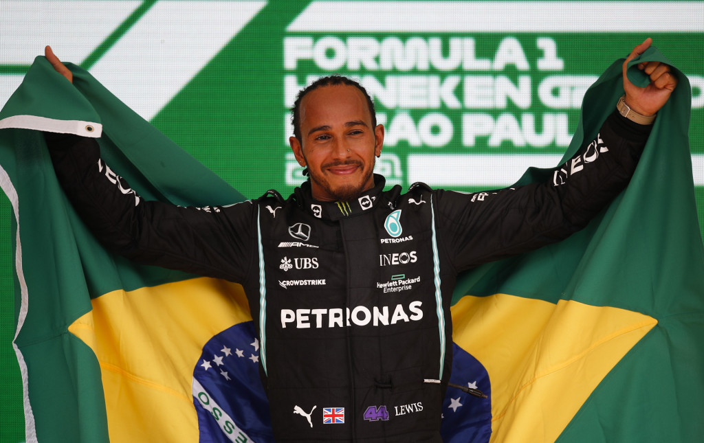Mercedes-Benz AMG's Lewis Hamilton at the 2021 Formula One Brazilian Grand Prix