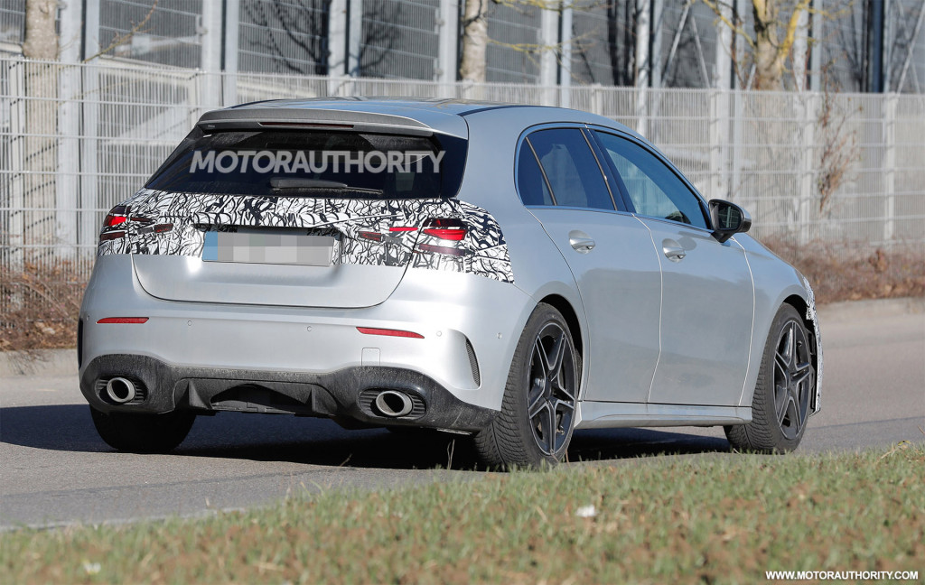 2023 Mercedes-Benz AMG A35 Hatchback facelift spy shots - Photo credit: S. Baldauf/SB-Medien
