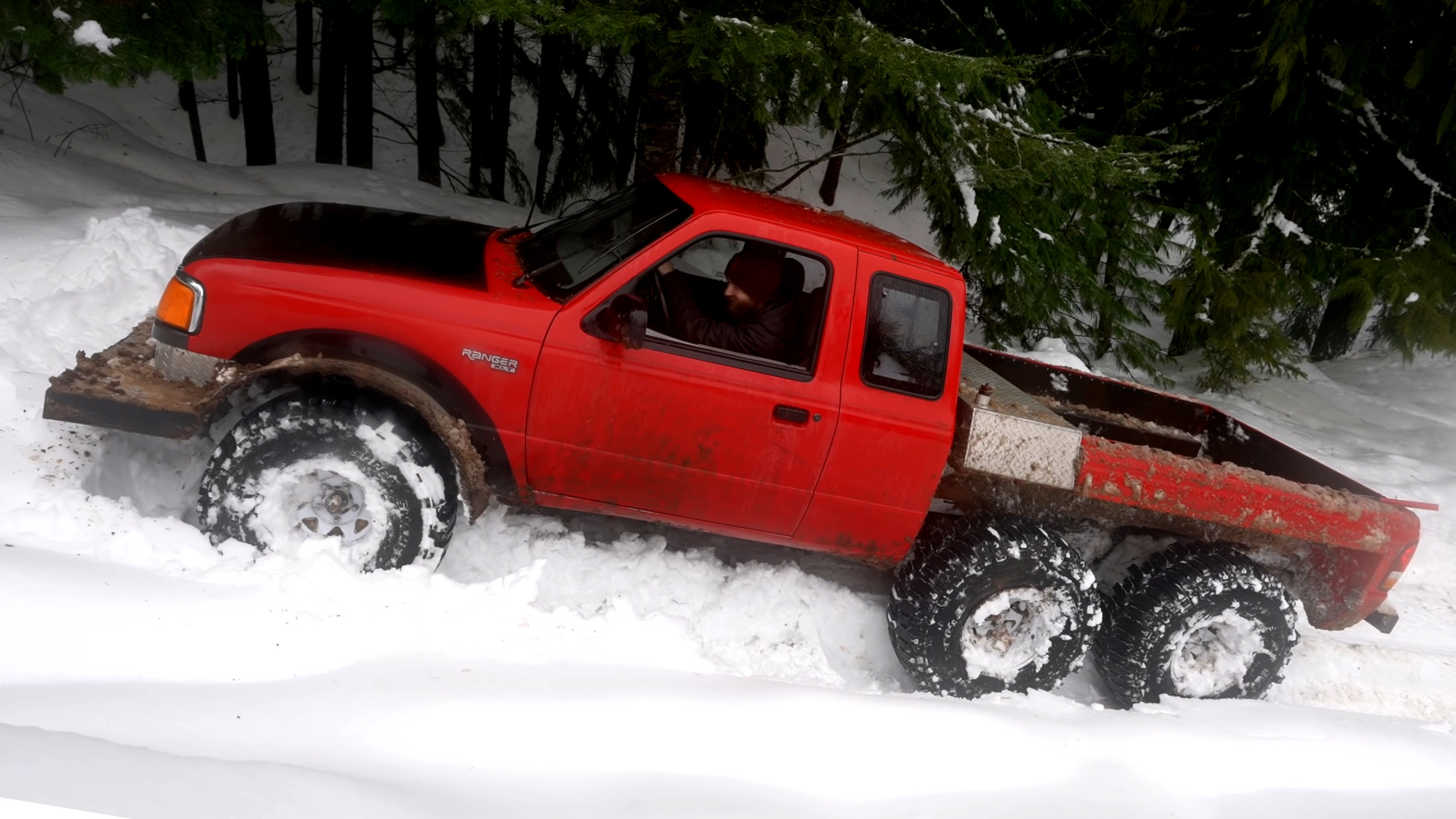 Watch This Homebrew 6x6 1995 Ford Ranger Tear Up The