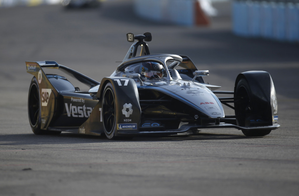 Mercedes-Benz EQ's Nyck de Vries at the 2021 Formula E Berlin E-Prix