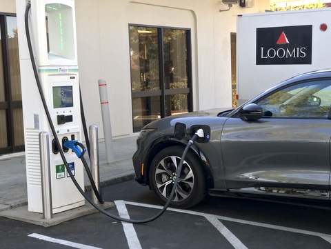 Charging a Ford Mustang Mach-E
