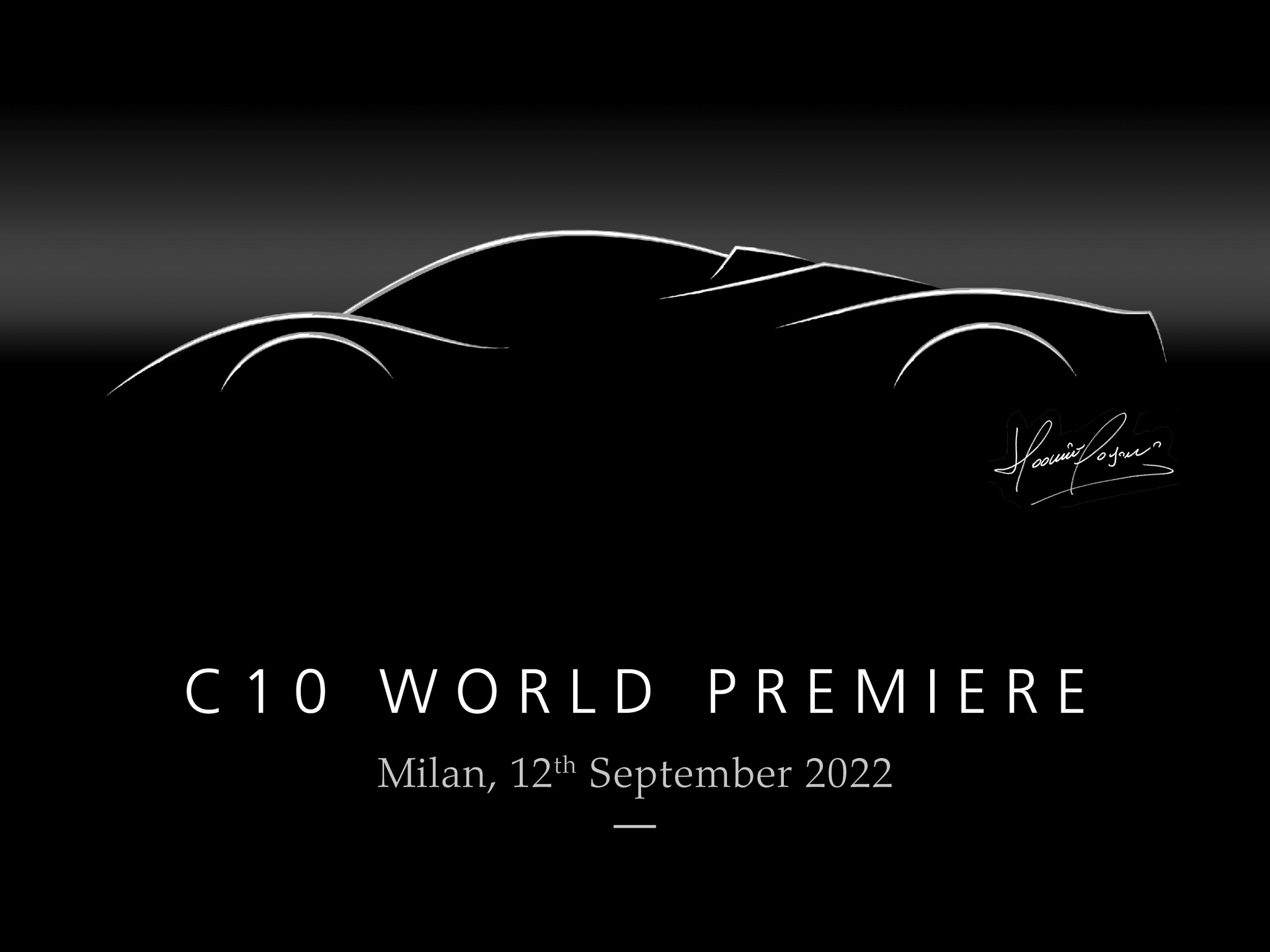 Pagani C10 debut set for September 12 in Milan