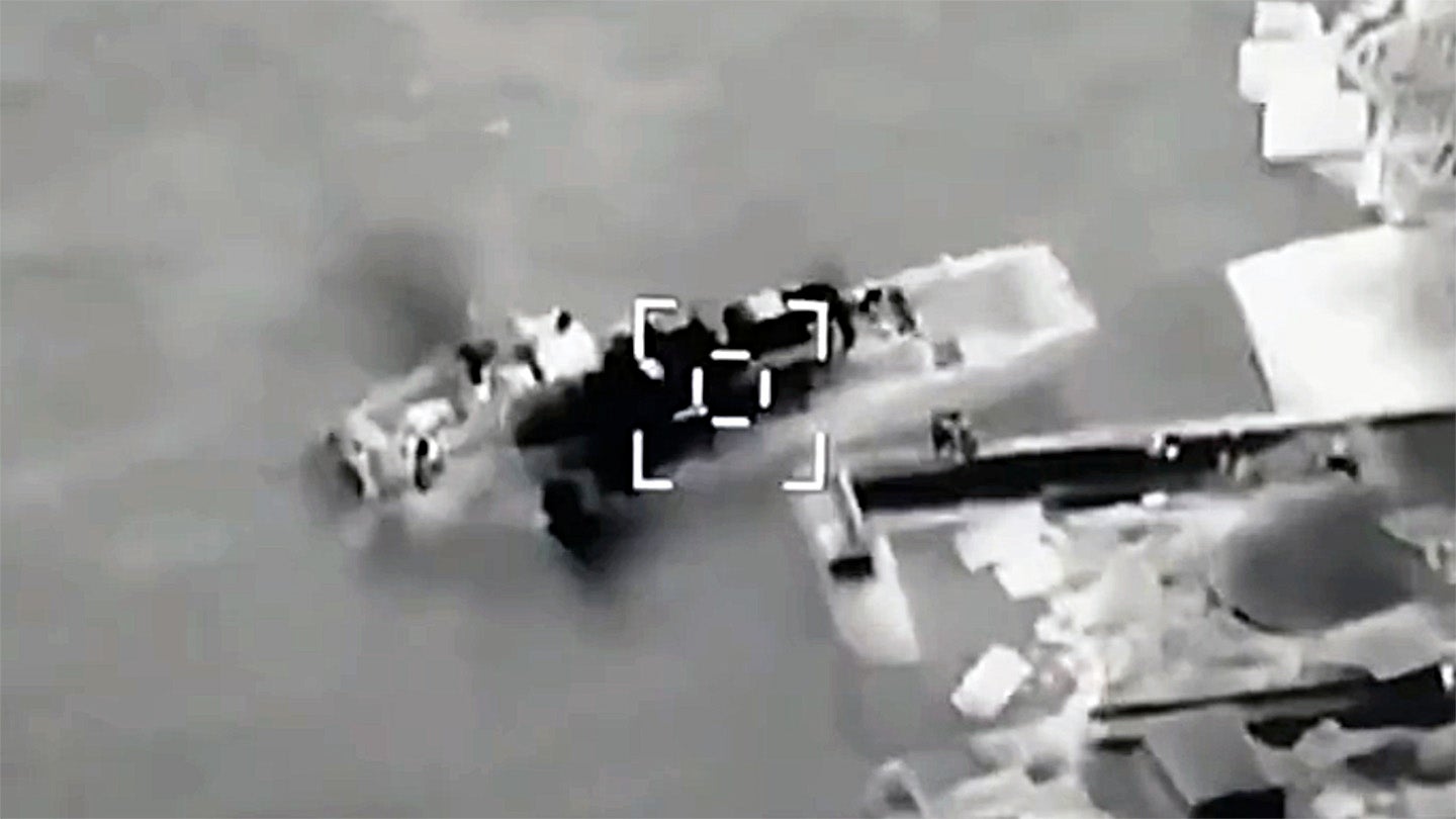 TB2s Strike Russian SAM Carrying Landing Craft At Snake Island