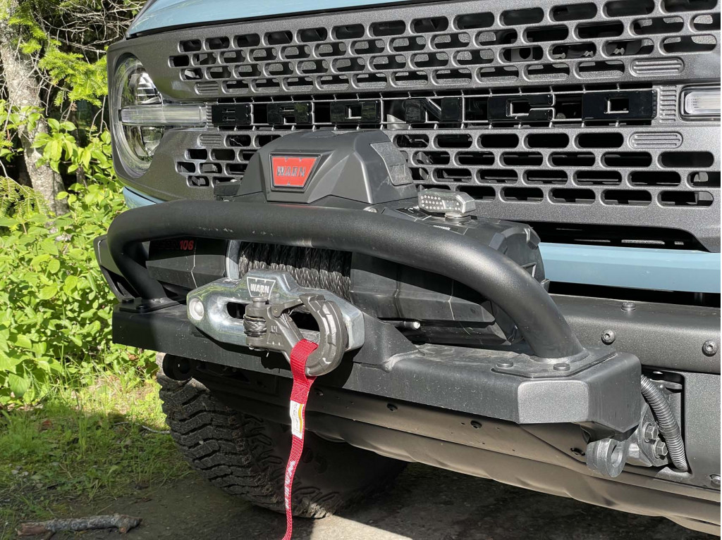 The Bronco Everglades rolls off the assembly line and drives on public roads next door to the 