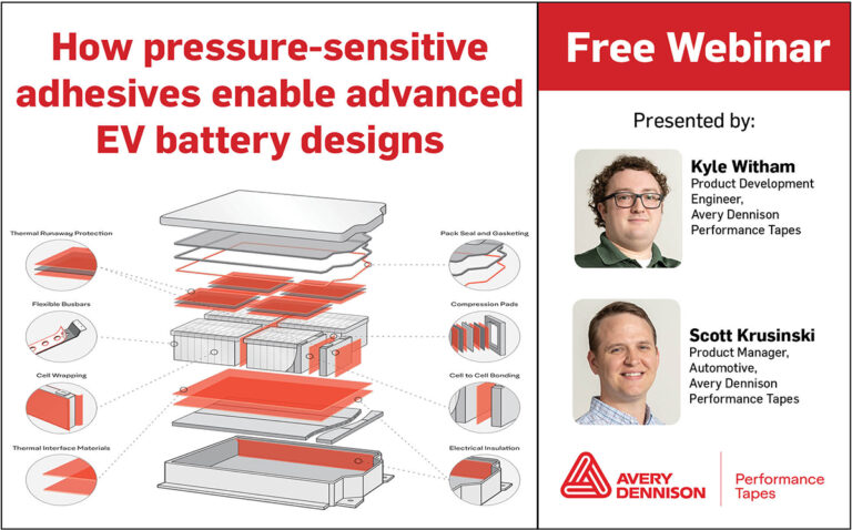 Charged EVs How pressure sensitive adhesives enable advanced EV battery