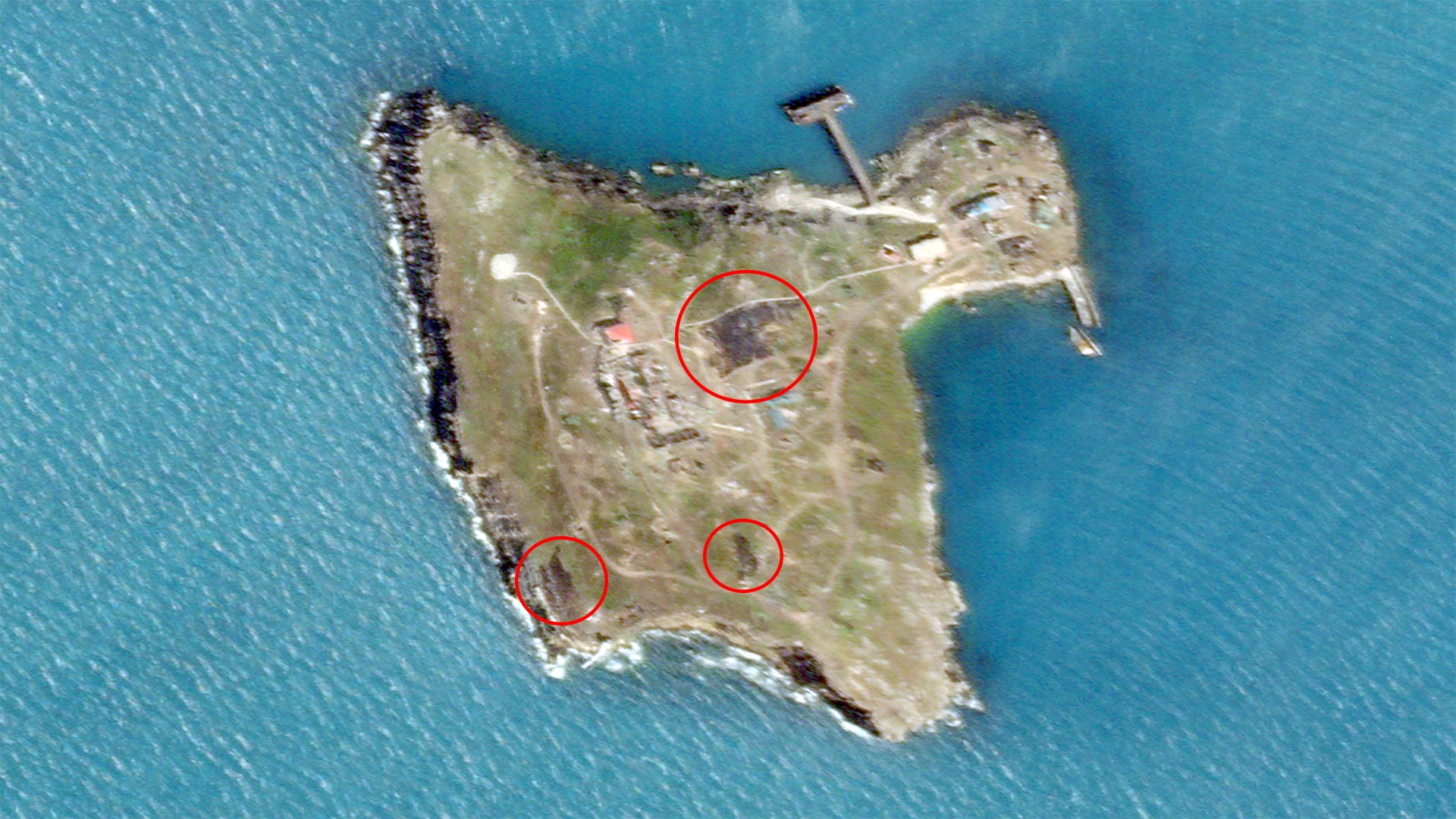 Ukrainian Strikes On Russian Occupied Snake Island Confirmed In Satellite Imagery