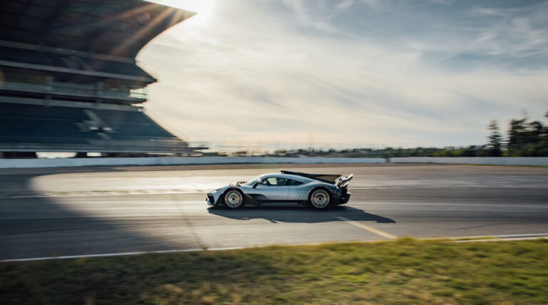 1658142442 Watch Mercedes Benz AMGs One hit the Hockenheimring racetrack