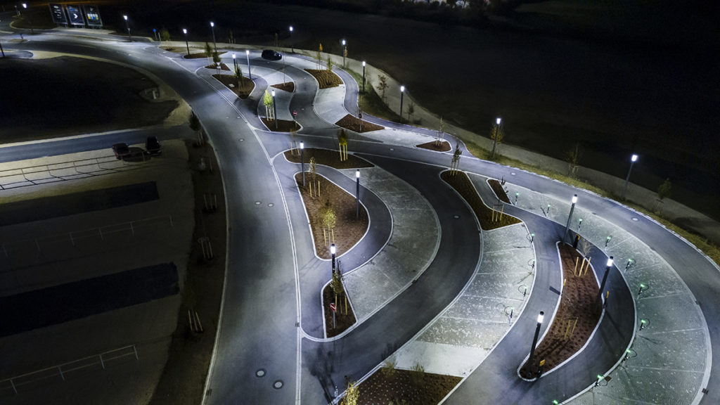 Charged EVs Charging plaza with 144 charge points to