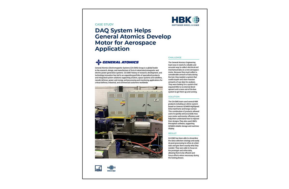 Charged EVs HBK DAQ System helps General Atomics develop