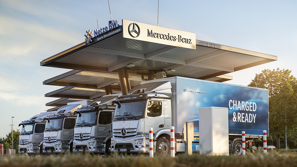 1661799685 Charged EVs Mercedes Benz Trucks charging park allows customers to