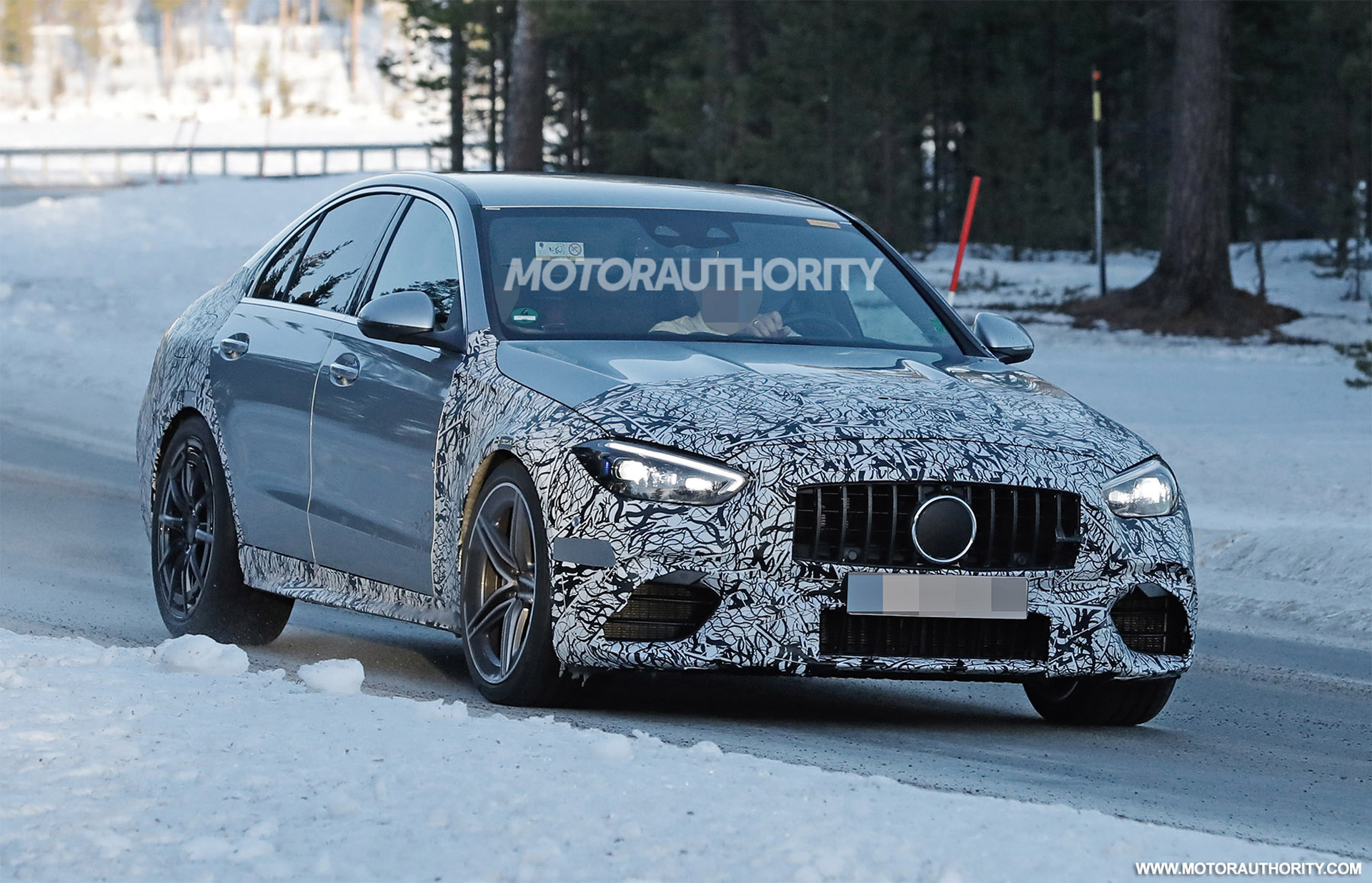 2023 Mercedes Benz AMG C 63 spy shots and video Electrified