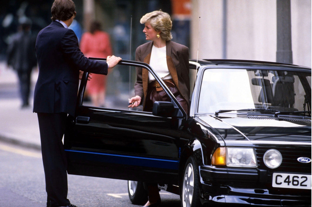Princess Diana's 1985 Ford Escort RS Turbo S1 (photo via Silverstone Auctions)
