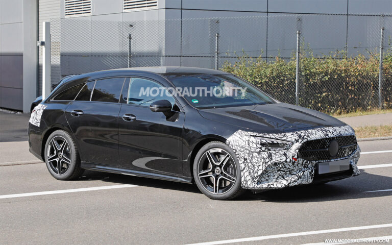 1662635903 2024 Mercedes Benz CLA Class Shooting Brake spy shots Updated compact wagon