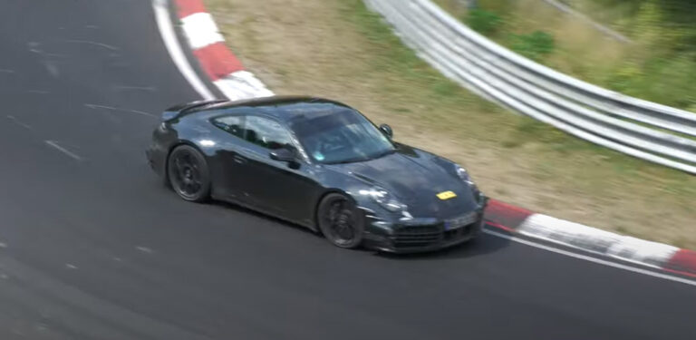 2024 Porsche 911 Carrera GTS spy video Hybrid powertrain being