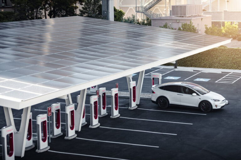 Charged EVs New Tesla V4 Supercharger site to feature