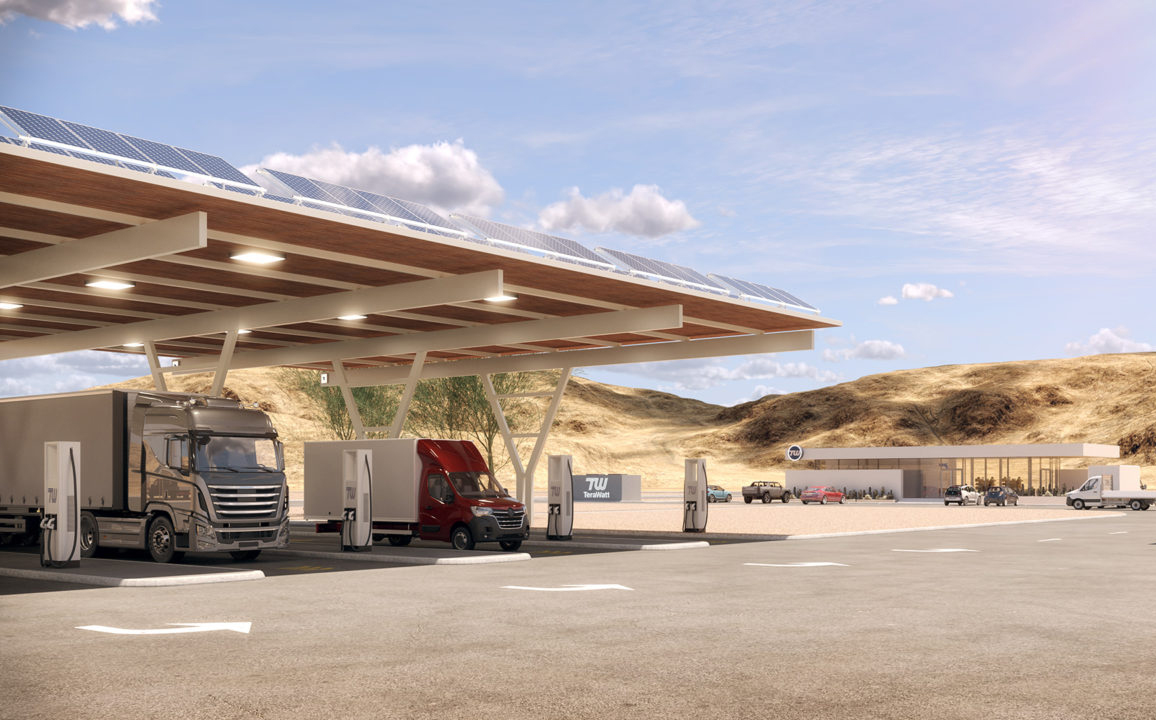 Charged EVs TeraWatt a builder of commercial EV charging