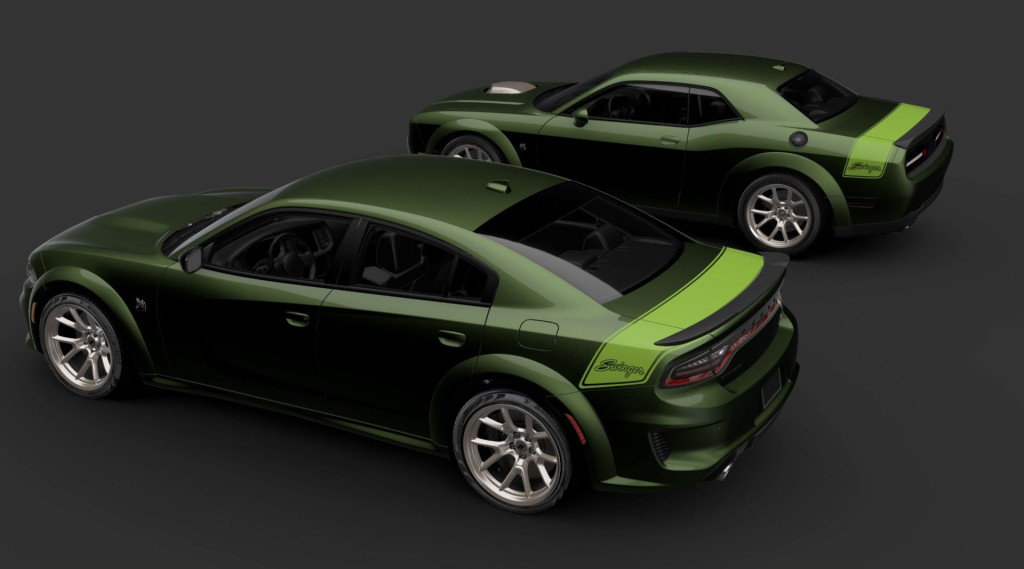 2023 Dodge Charger and Challenger in F8 Green