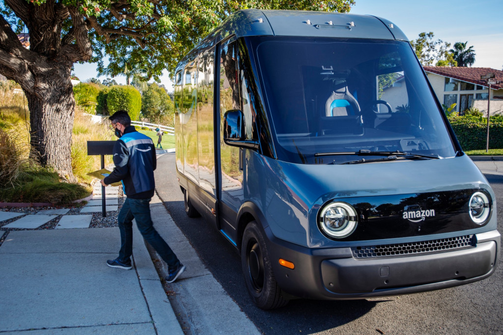 Rivian Amazon electric delivery truck