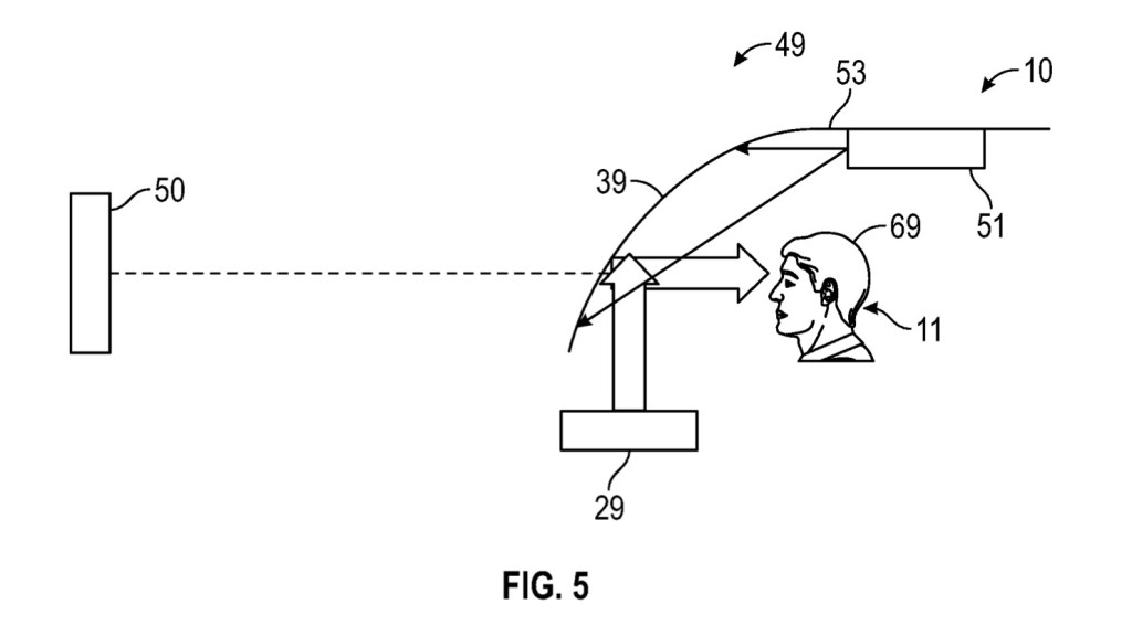 General Motors augmented reality head-up display patent image