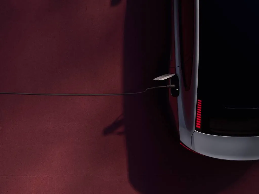 Volvo ES90 tease before the debut on March 5, 2025