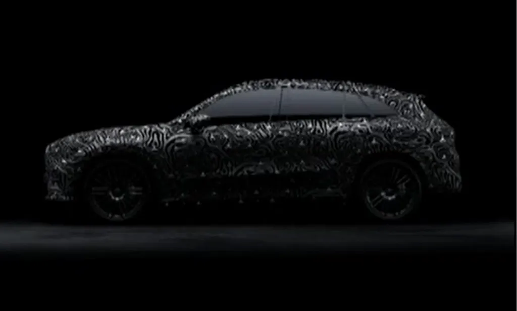 Teaser for the Mercedes-Benz GLC class with EQ technology