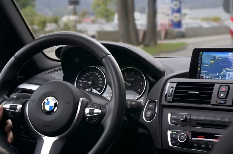 Person Driving a BMW Car