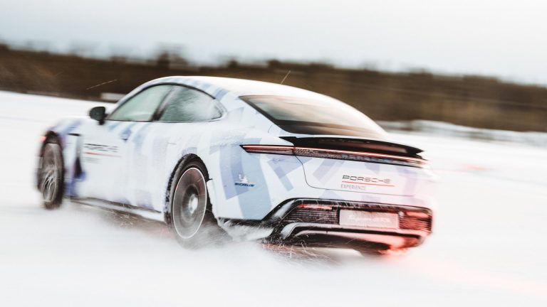 Porsche Taycan Ice Drift Guinness World Record broken