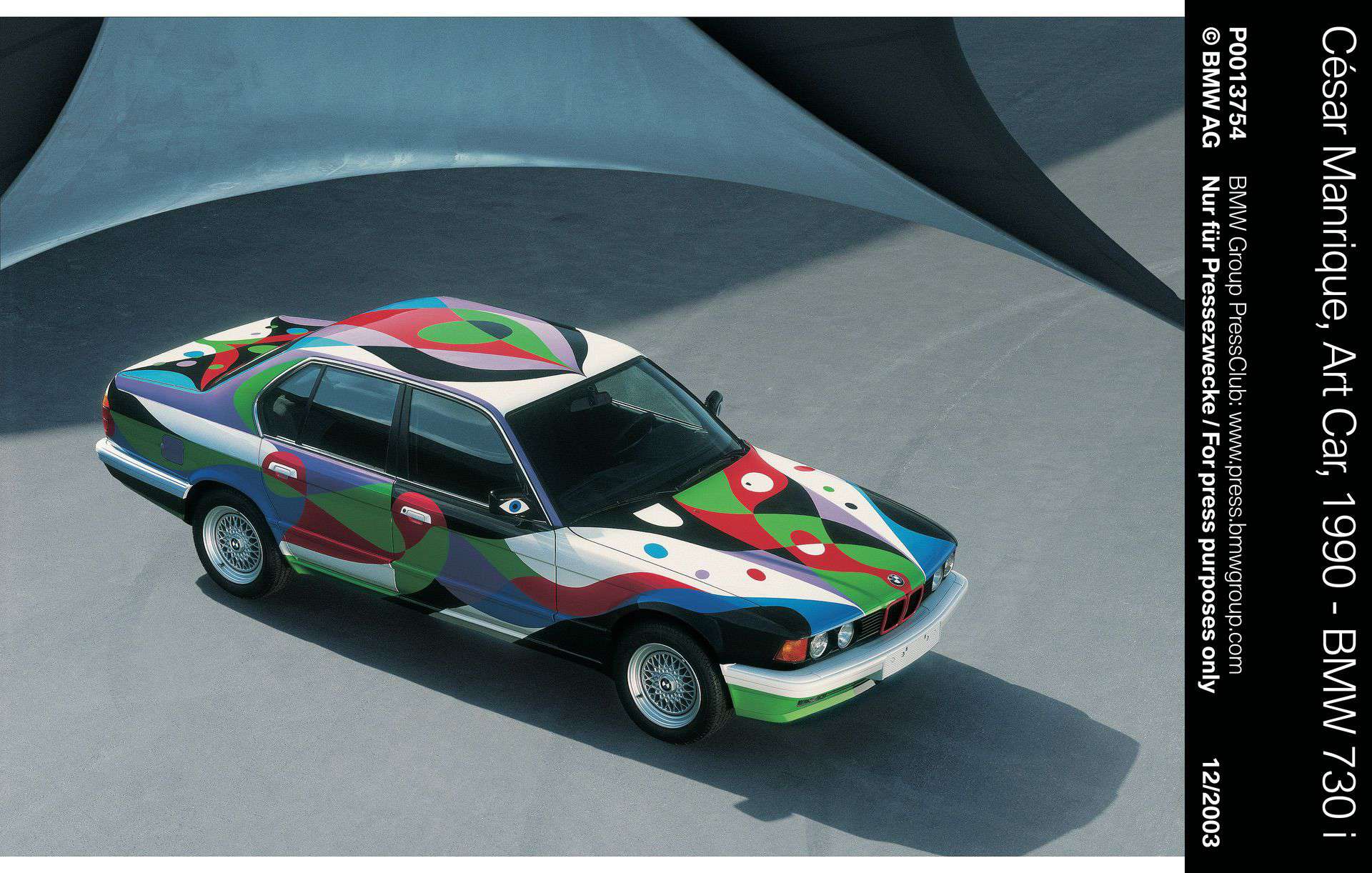 1990 BMW 7 series Art Car visits the BMW Museum