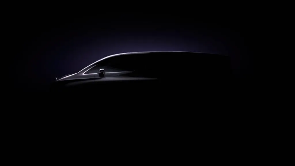 Teaser for Mercedes-Benz Vision V van concept