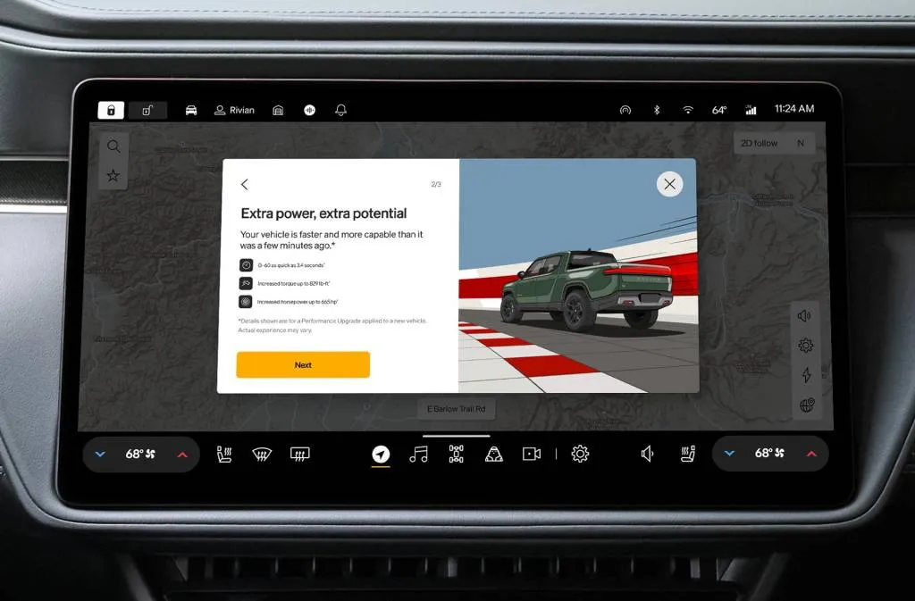 Rivian performance upgrade for dual engine drive train (2025.06 software version)