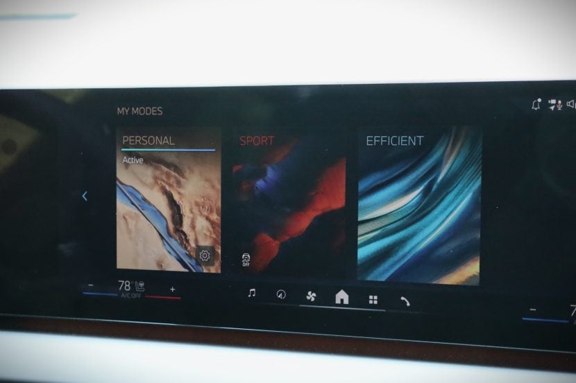 BMW X3 2025 My Modes screen