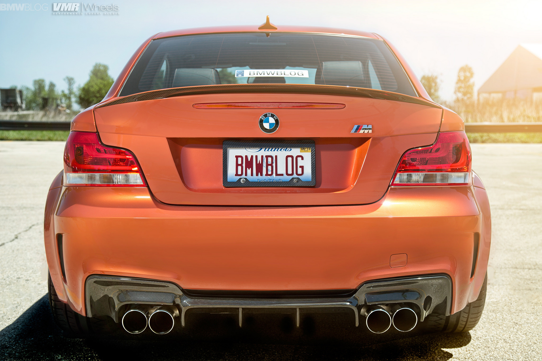 Valencia Orange BMW 1M On VMR Wheels