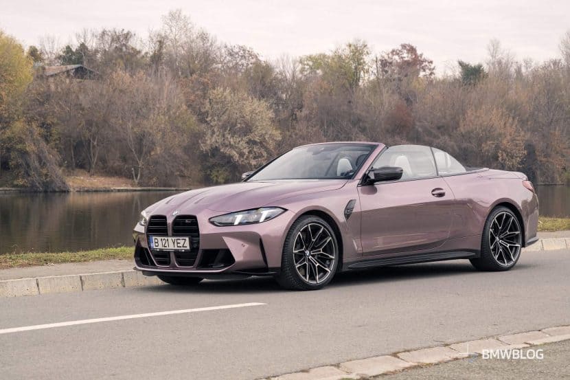 2025 BMW M4 Cabrio in motion during the test drive