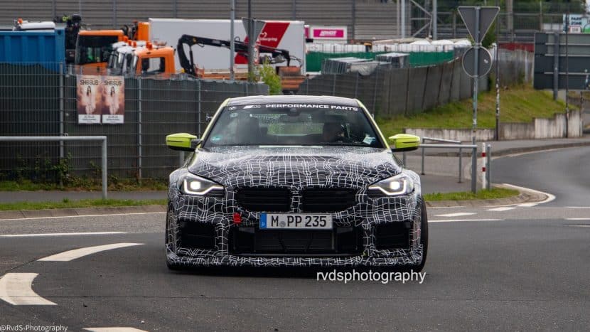 BMW M2 G87 Track package front end with carbon fiber splinters