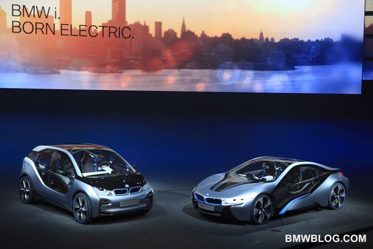 BMW i3 and i8 at the Frankfurt automotive exhibition 2011