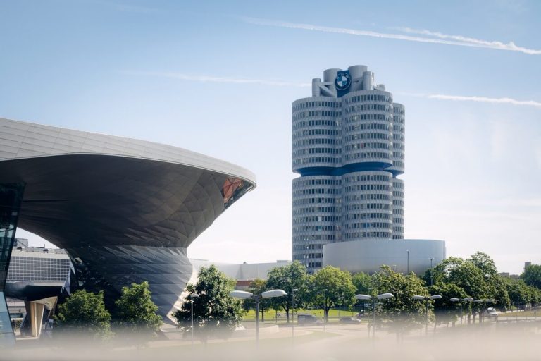 BMW headquarters in Munich as company releases H1 2025 earnings