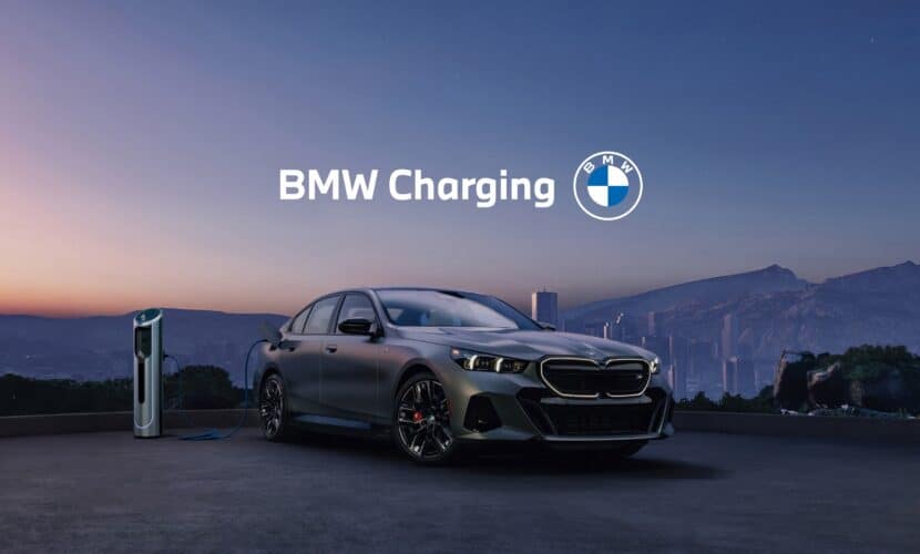 BMW Shell loading station with a BMW i5 inserted