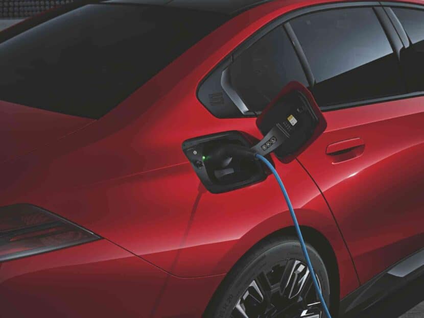 BMW i5 shows a charging cable