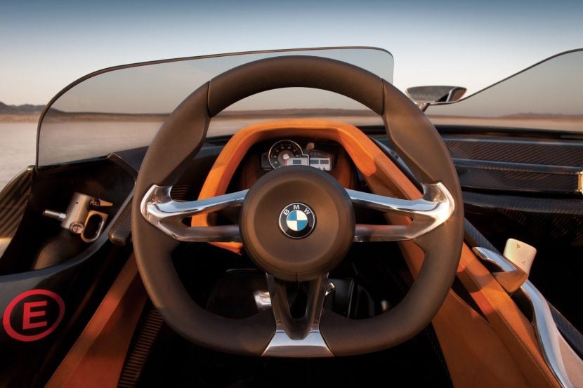 BMW 328 Hommage Roadster interior and steering wheel