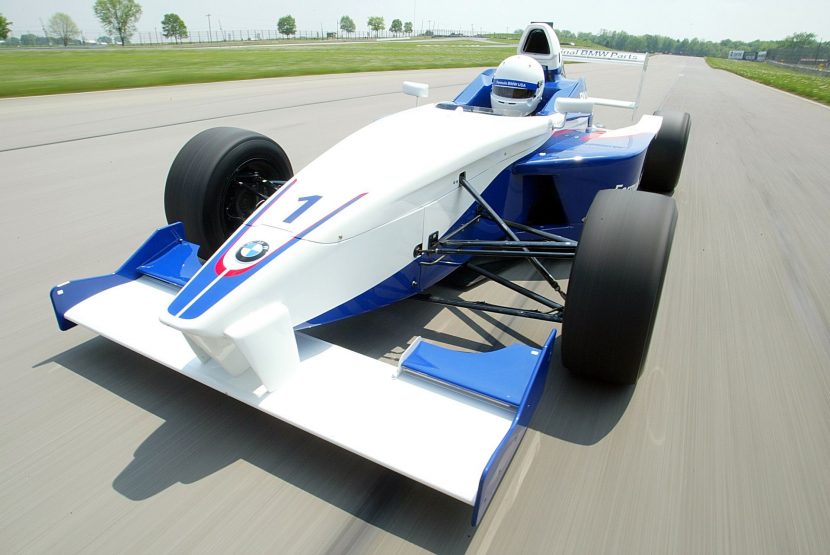 BMW formula car on the route