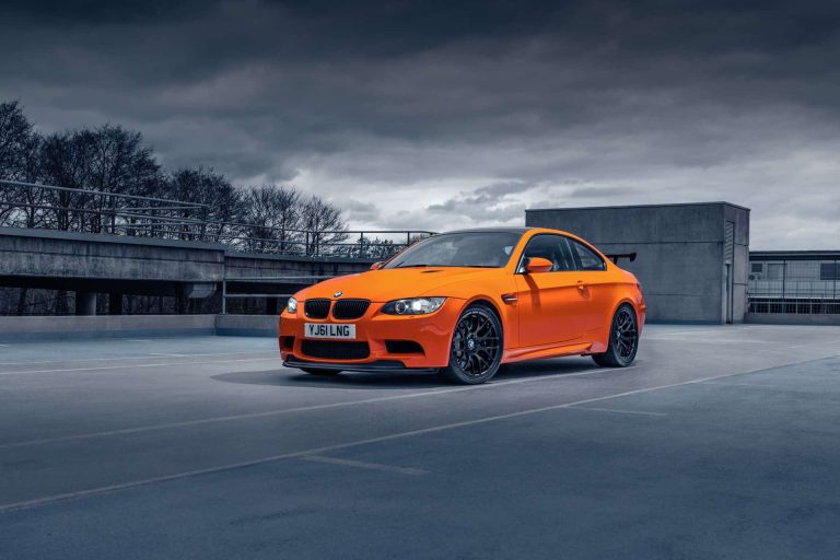 E92 BMW M3 GTS photographed in a parking lot