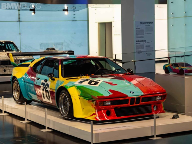 Andy Warhol BMW M1 Art Car No. 4 on display at BMW Museum in Munich
