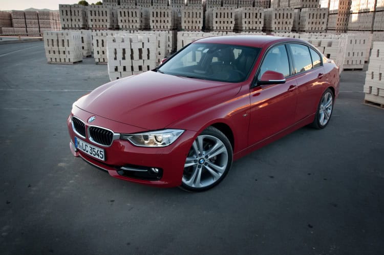 BMW 328i with the N20 engine parked