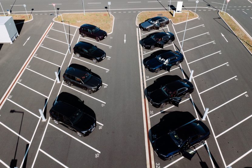BMW Protection Vehicles fleet parked