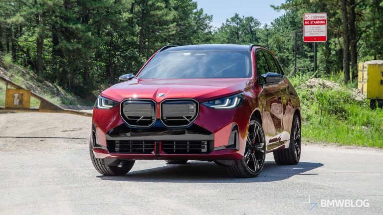 2025 BMW X3 M50 in Vegas Red Metallic – front three-quarter view